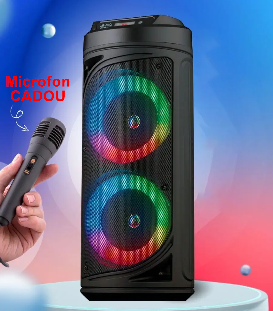Boxă 150W JKR 50 cm CADOU microfon Karaoke